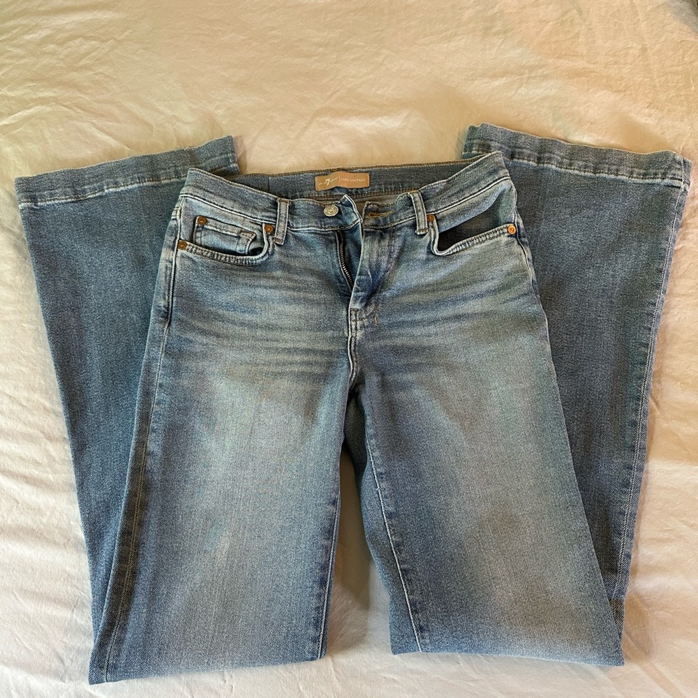7 For All Mankind Light Blue Flare Jeans